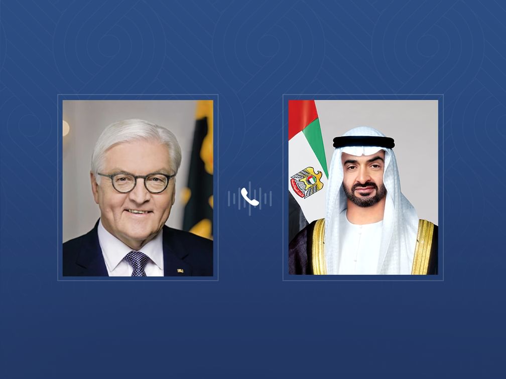 رئيس الدولة يتلقى اتصالا هاتفيا من الرئيس الألماني أكد خلاله تضامن بلده مع الإمارات إثر الاعتداءات الإيرانية التي تستهدف أراضيها