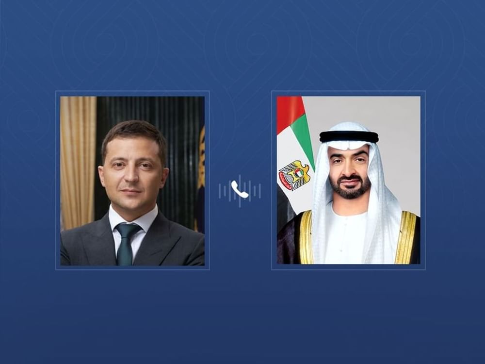 UAE and Ukrainian Presidents discuss bilateral cooperation and regional developments in phone call