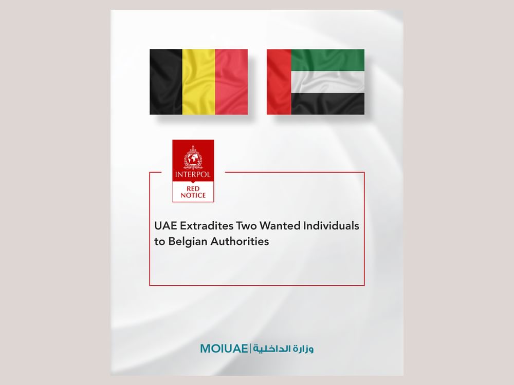 UAE extradites two wanted individuals to Belgian authorities
