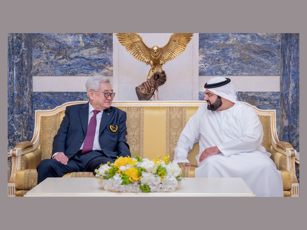 محمد الشرقي يستقبل رئيس الاتحاد الدولي للتايكواندو على هامش بطولات الفجيرة للتايكواندو