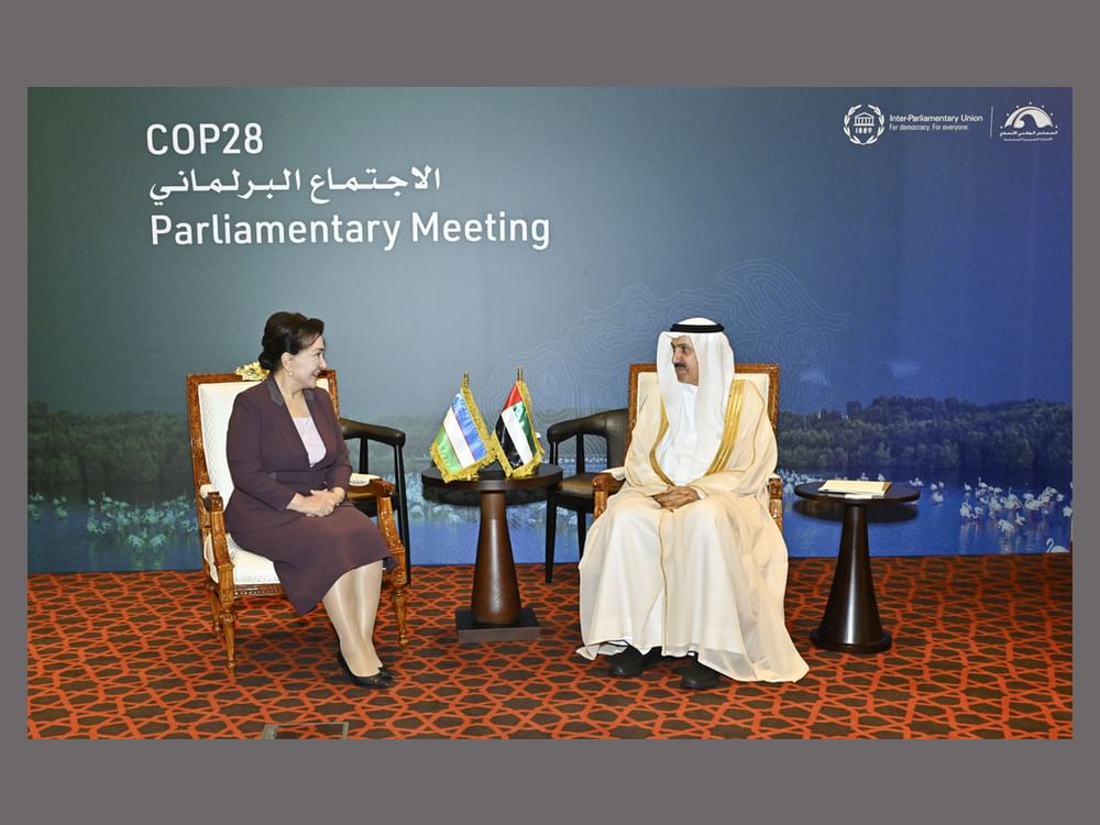 Saqr Ghobash, Uzbek Senate Chair discuss parliamentary ties