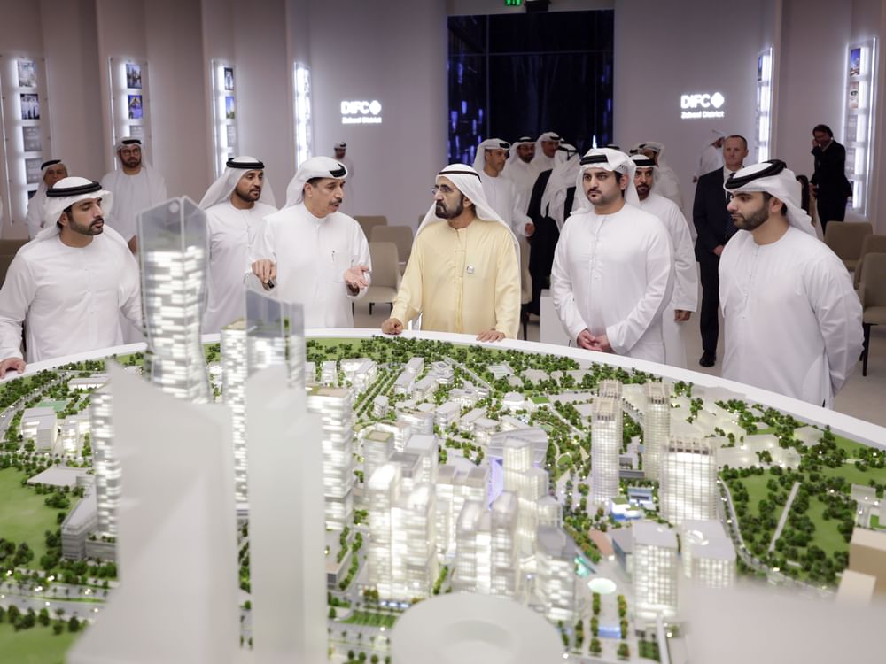 محمد بن راشد يُطلق مشروع التوسعة الكبرى لمركز دبي المالي العالمي بقيمة تطويرية إجمالية 100 مليار درهم