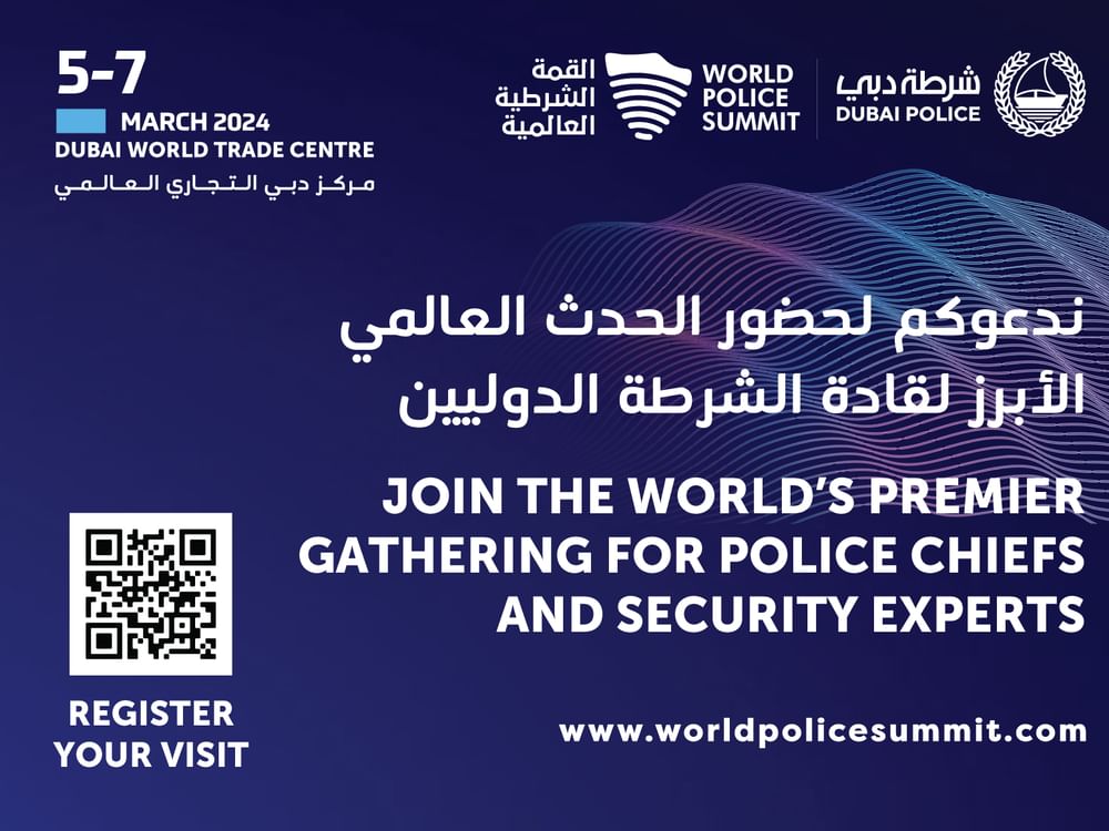 World Police Summit mit Tech Expo, Rundtischgesprächen, Nebenveranstaltungen, Ausstellungen und Workshops