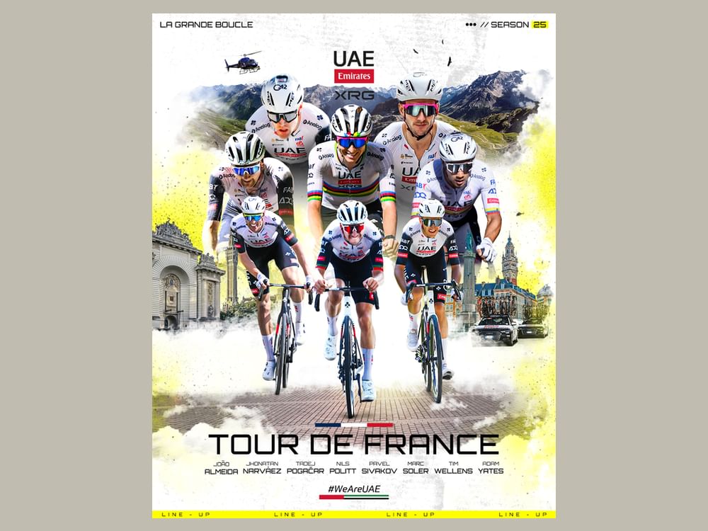 « UAE Team Emirates » dévoile sa sélection officielle pour le Tour de France 2025