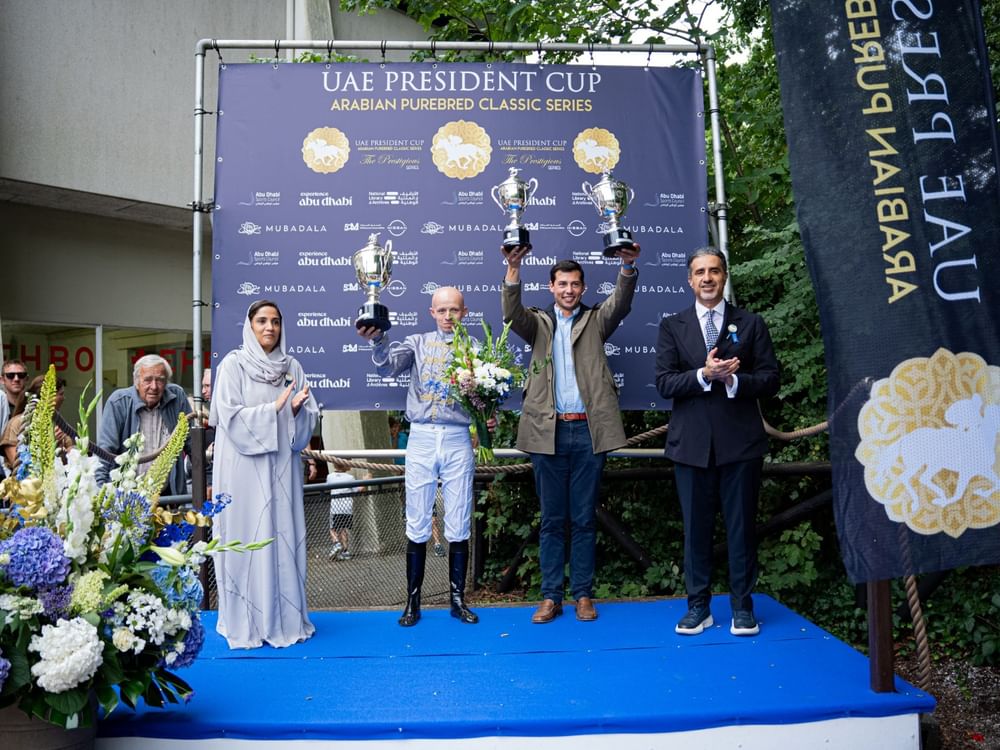 الجواد " عفجان" يحرز لقب كأس رئيس الدولة للخيول العربية في هولندا
