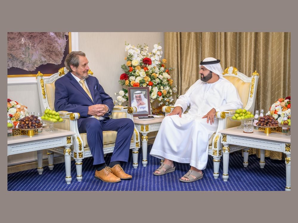 Crown Prince of Fujairah meets Errol Graham Musk to discuss series of development projects