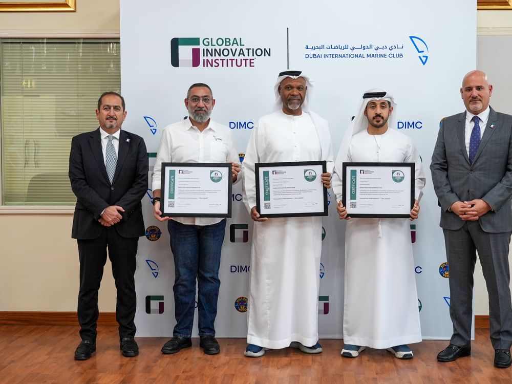 "دبي البحري" يحصل على شهادات اعتماد لثلاثة ابتكارات من معهد الابتكار العالمي