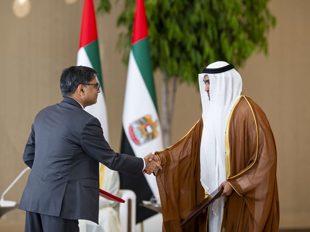 رئيس الدولة ورئيس وزراء الهند يشهدان إعلان عدد من الاتفاقيات ومذكرات التفاهم بين البلدين