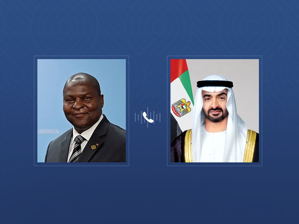 رئيس الدولة ورئيس أفريقيا الوسطى يبحثان هاتفياً علاقات التعاون بين البلدين