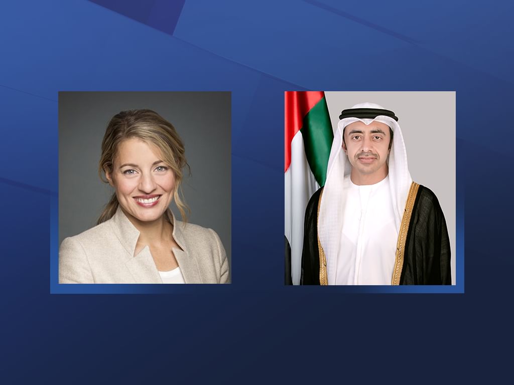عبداللہ بن زاید اورکینیڈا کی وزیرخارجہ کا تازہ ترین علاقائی صورتحال پر تبادلہ خیال
