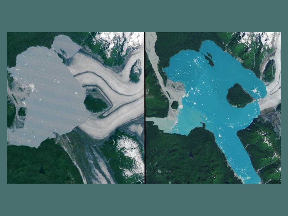 NASA satellites spot new island in Alaska formed by melting glacier