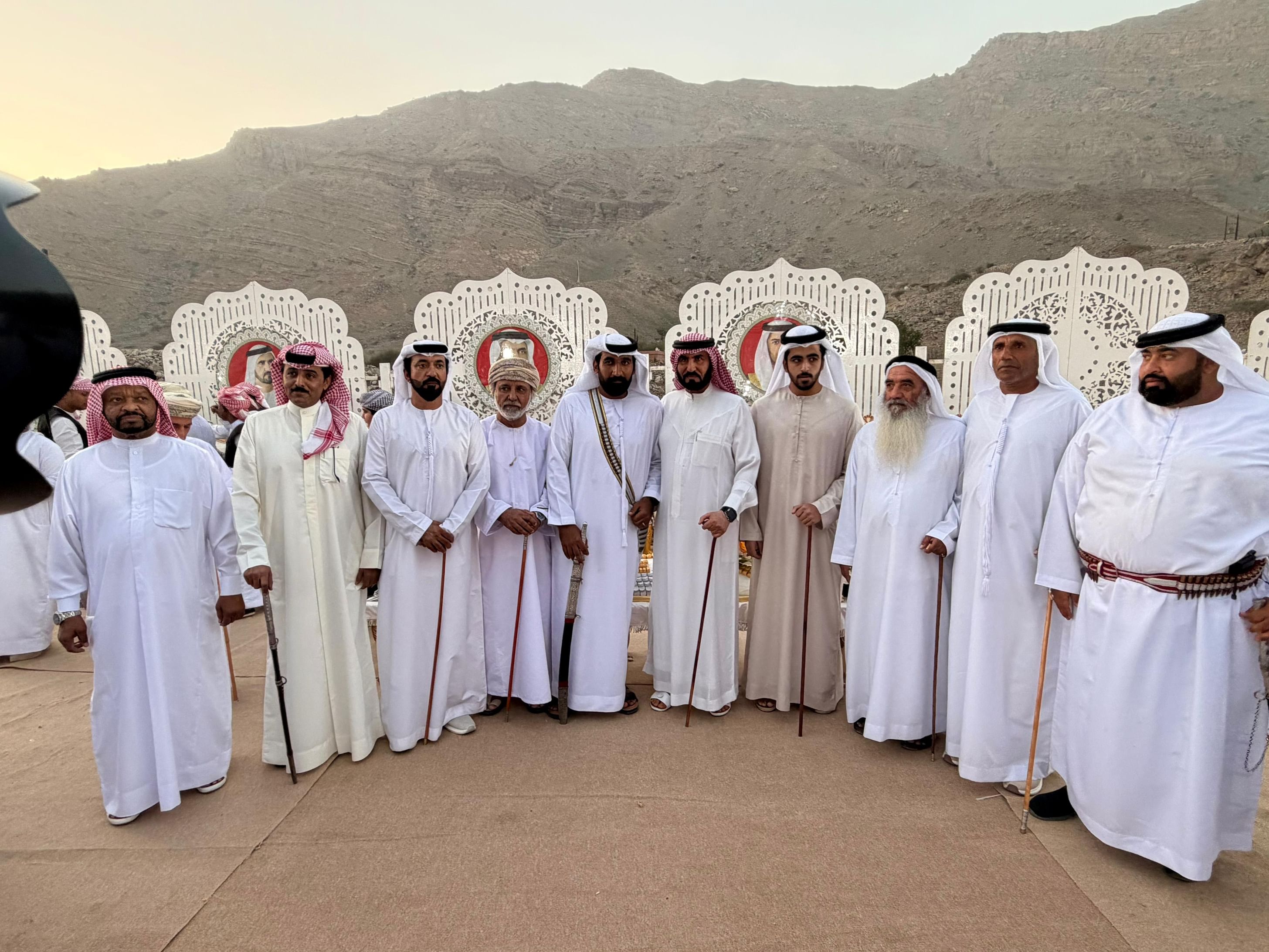 طالب بن صقر وماجد بن سلطان يحضران أفراح الشحي والمهري برأس الخيمة