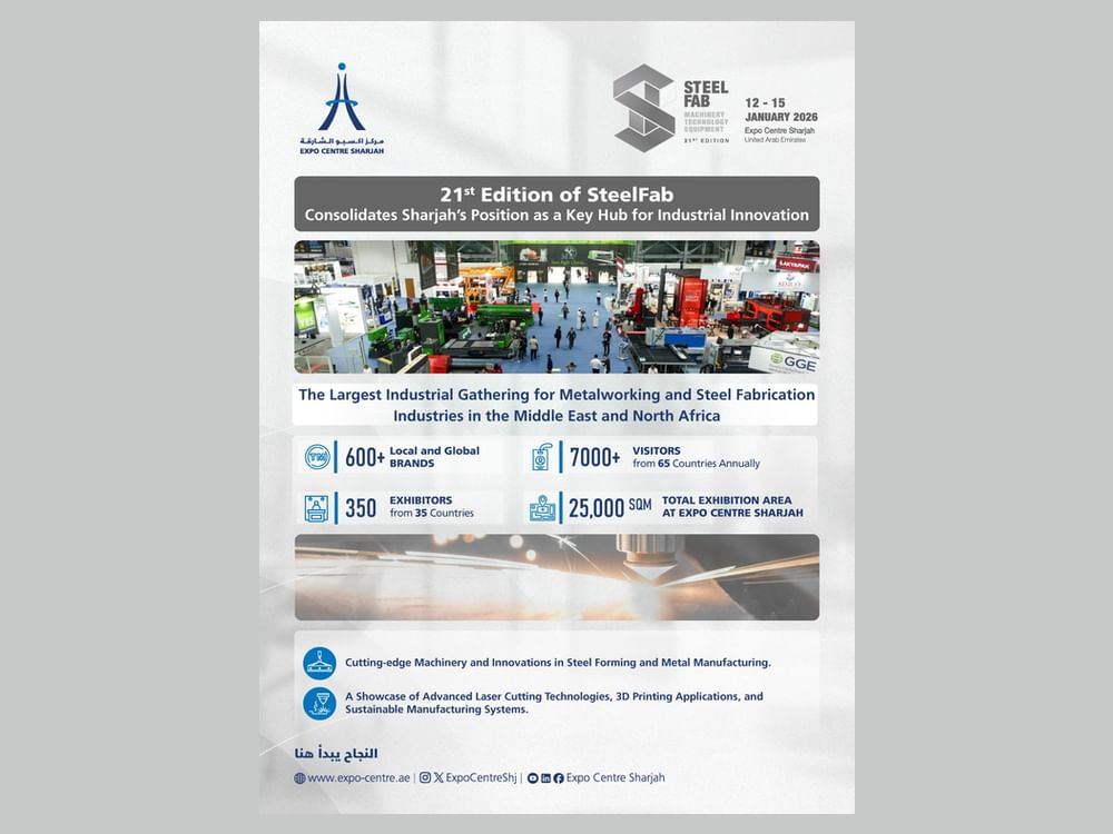 SteelFab 2026 opens tomorrow at Expo Centre Sharjah