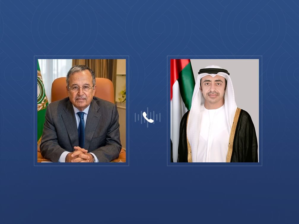 Abdullah bin Zayed, Arab League Secretary-General discuss regional developments by phone