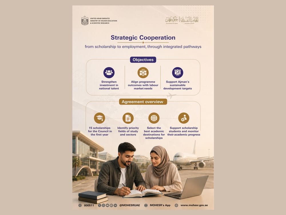 MoHESR, Ajman Executive Council partner to support National Scholarship Programme