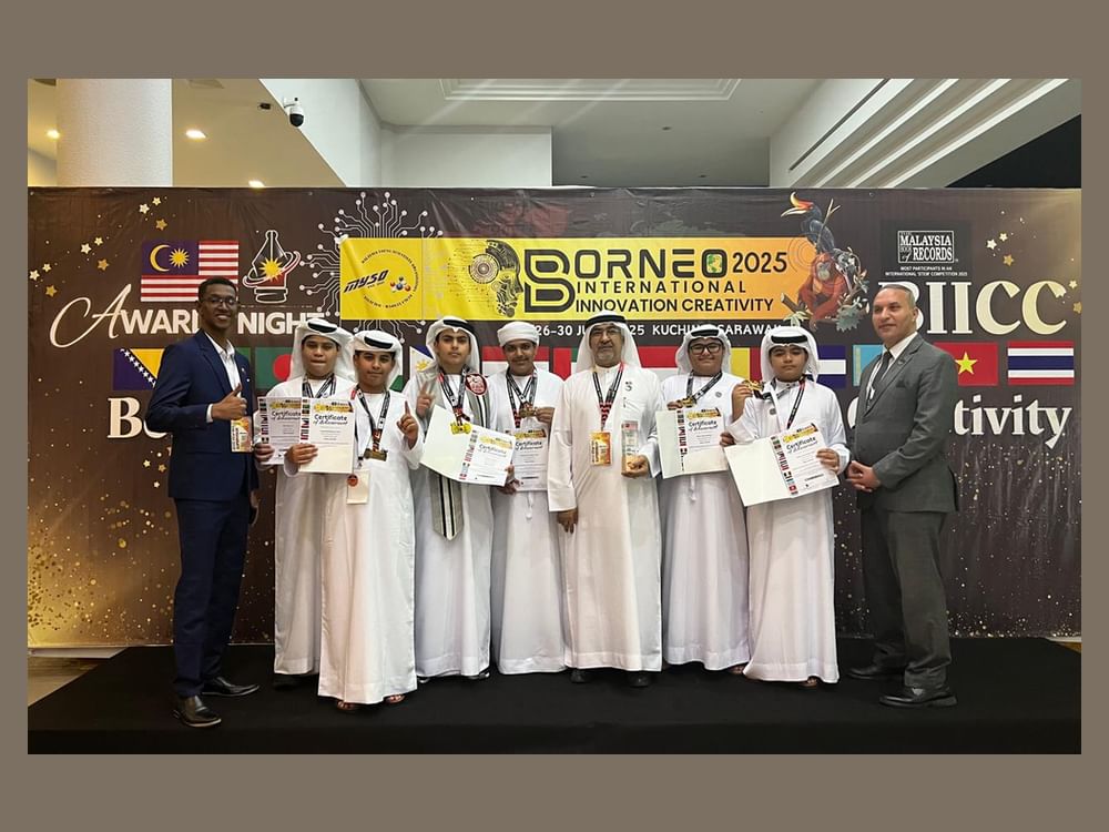 نادي الفجيرة العلمي يحصد 9 ميداليات ذهبية و4 جوائز دولية بمسابقة الابتكارات بماليزيا