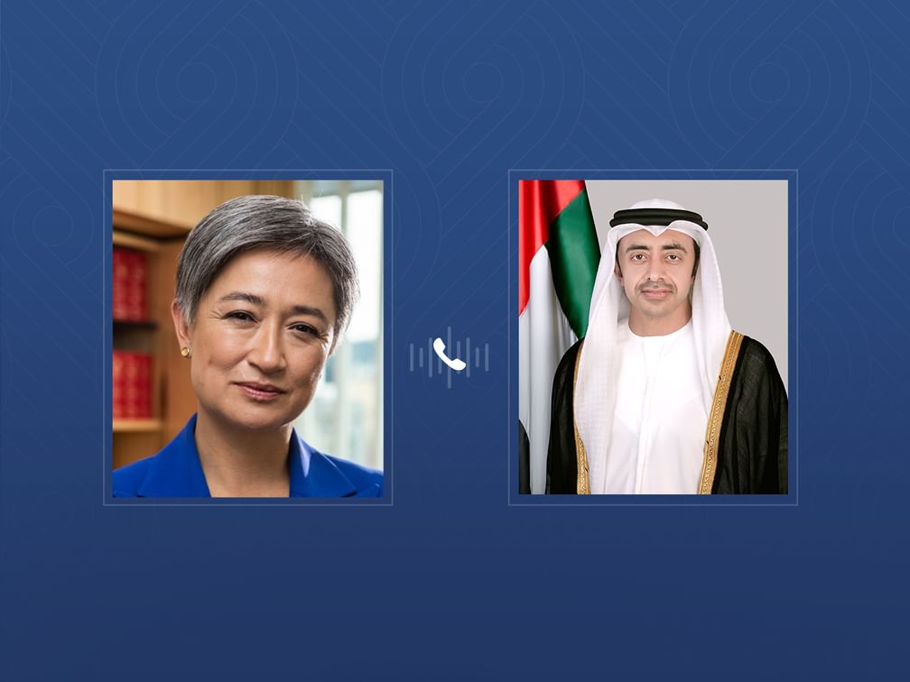 عبدالله بن زايد ووزيرة خارجية أستراليا يبحثان هاتفيا تعزيز علاقات التعاون بين البلدين