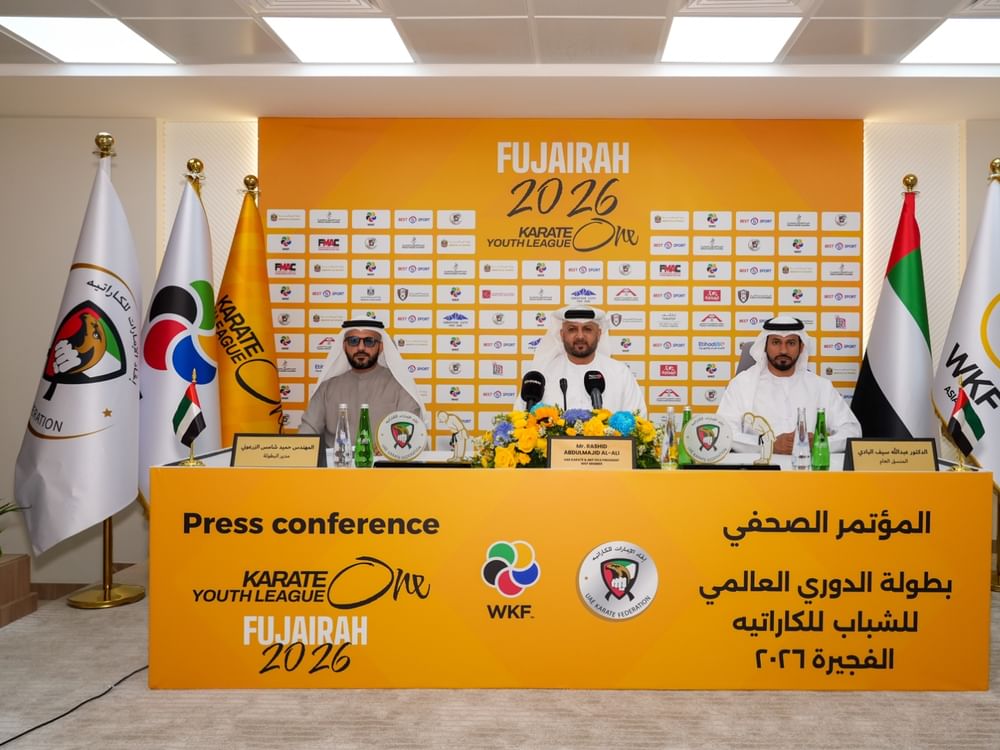 2338 لاعباً ولاعبة يمثلون 93 دولة في الدوري العالمي لشباب الكاراتيه "الفجيرة 2026"