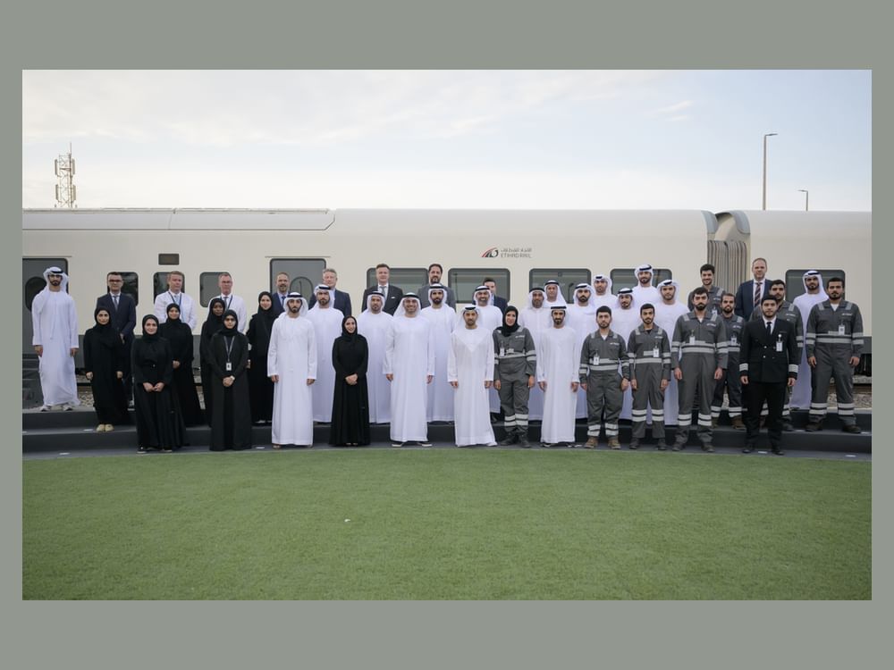 Hamdan bin Zayed reviews railway operations at Etihad Rail Depot in Al Mirfa City
