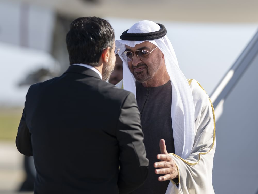 El presidente de EAU llega a Chipre en visita oficial