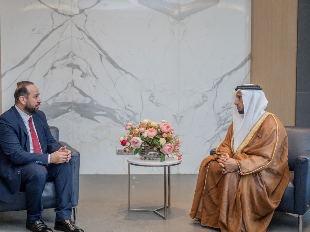 Abdulla Al Hamed meets Syrian Minister of Information