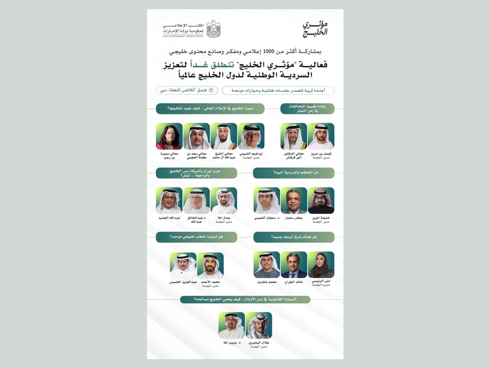 فعالية "مؤثري الخليج" تنطلق غداً لتعزيز السردية الوطنية لدول الخليج عالمياً