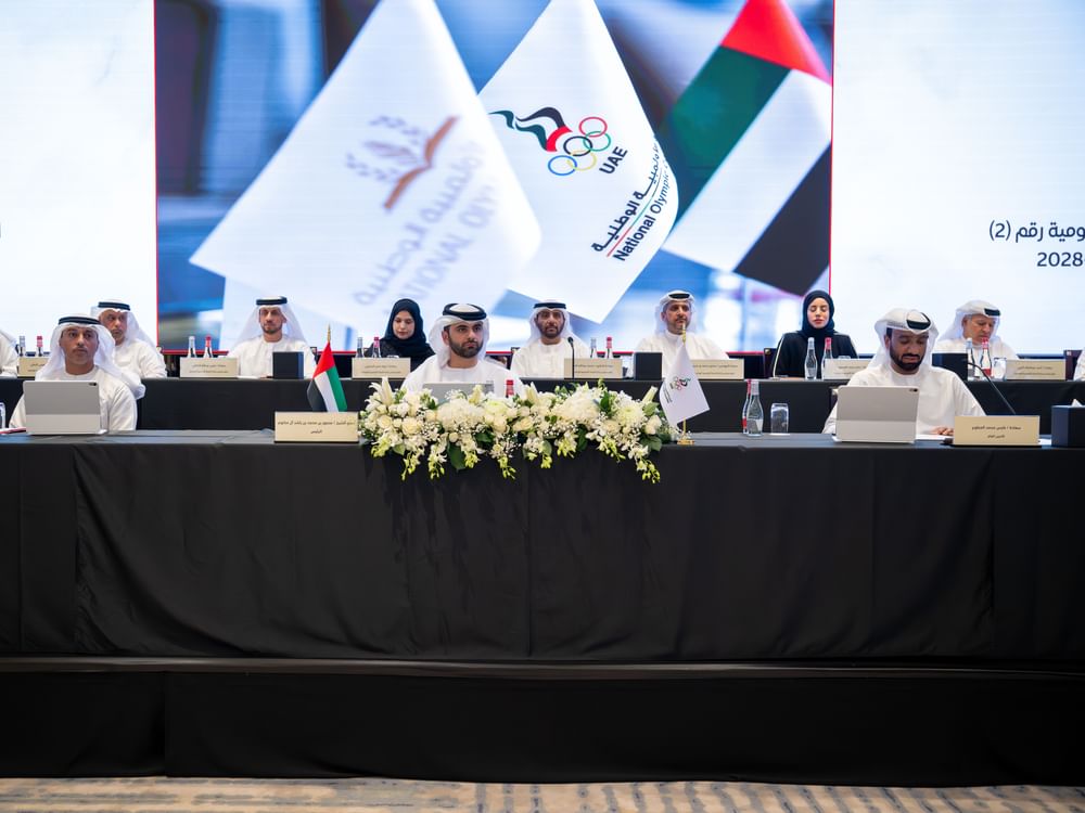 Mansoor bin Mohammed chairs General Assembly meeting of UAE Olympic Committee