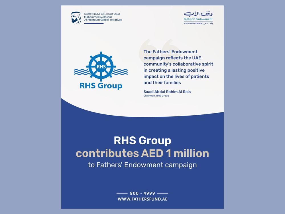 RHS Group contributes AED1 million to Fathers' Endowment campaign