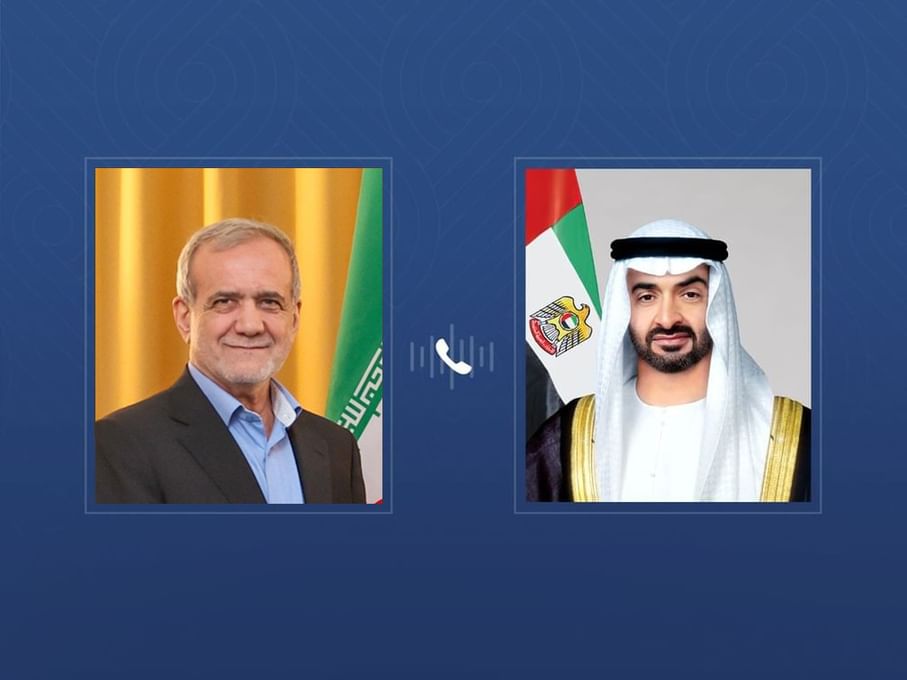 UAE President affirms support for efforts to promote regional security, stability in phone call with Iranian President