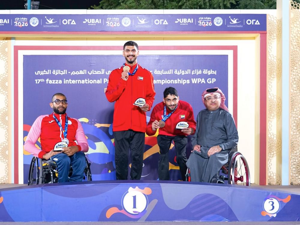 ذهبية وبرونزية للإمارات في بطولة فزاع الدولية لألعاب القوى لأصحاب الهمم