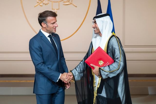 UAE Ambassador presents credentials to President of France | Emirates ...
