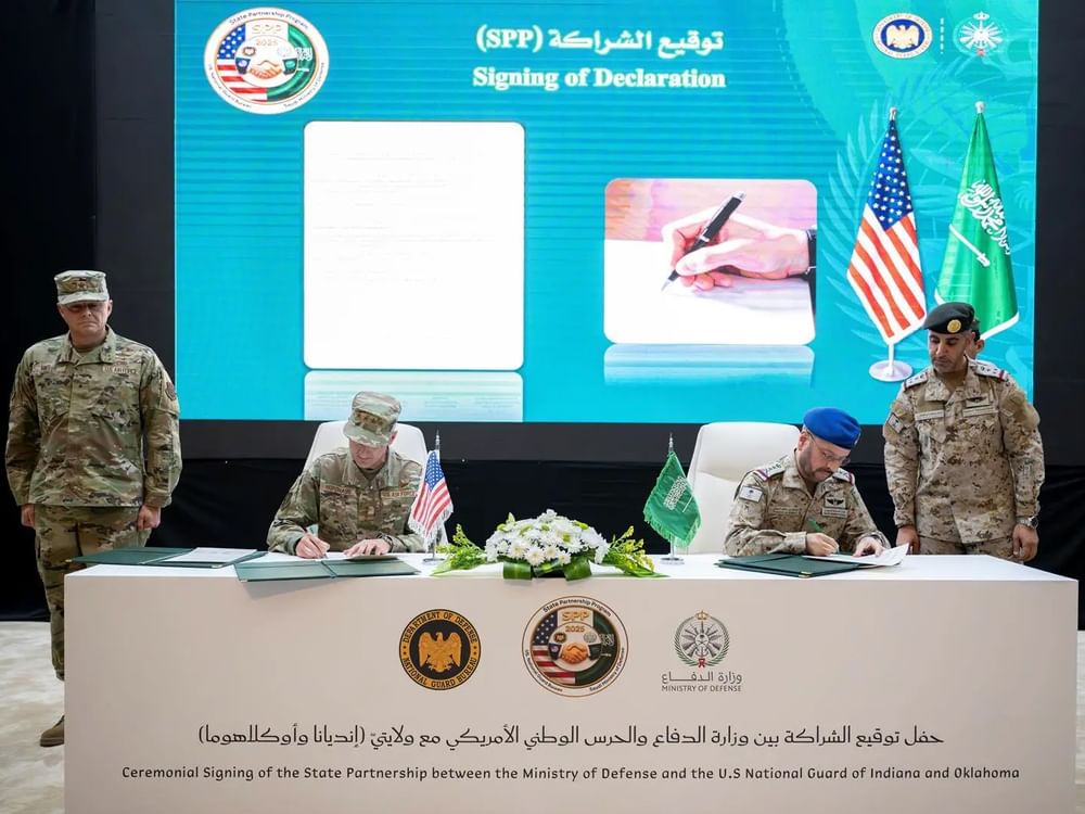 Saudi Defense Ministry signs partnership agreement with US National Guard of Indiana, Oklahoma