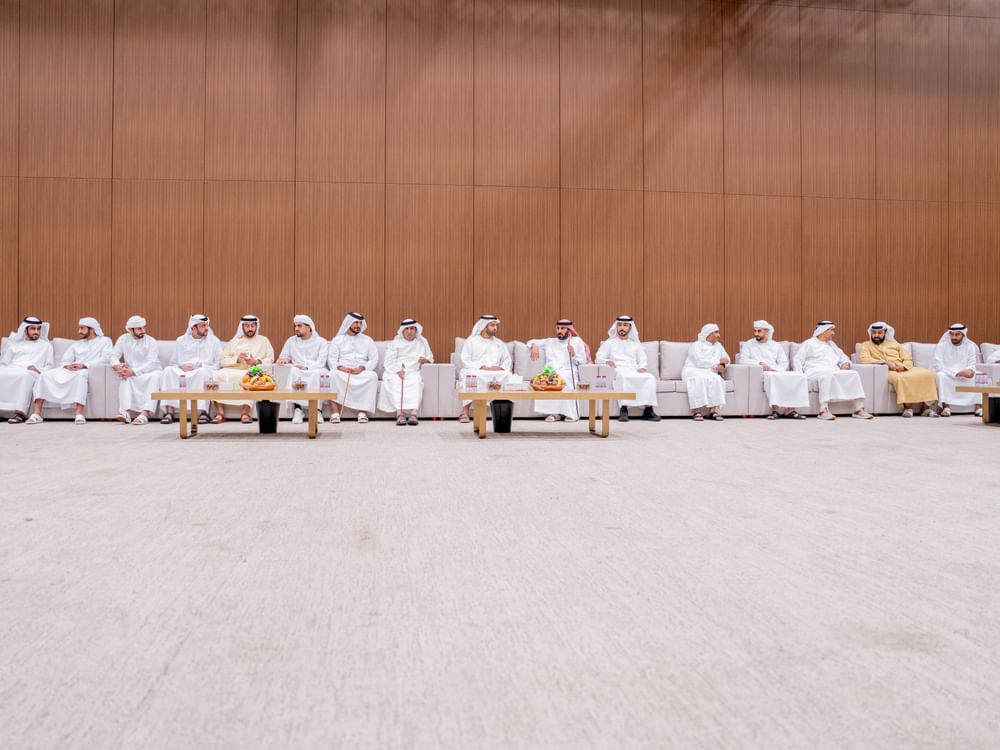 محمد بن سعود يعزي في وفاة الشيخة بخيتة سيف الكتبي