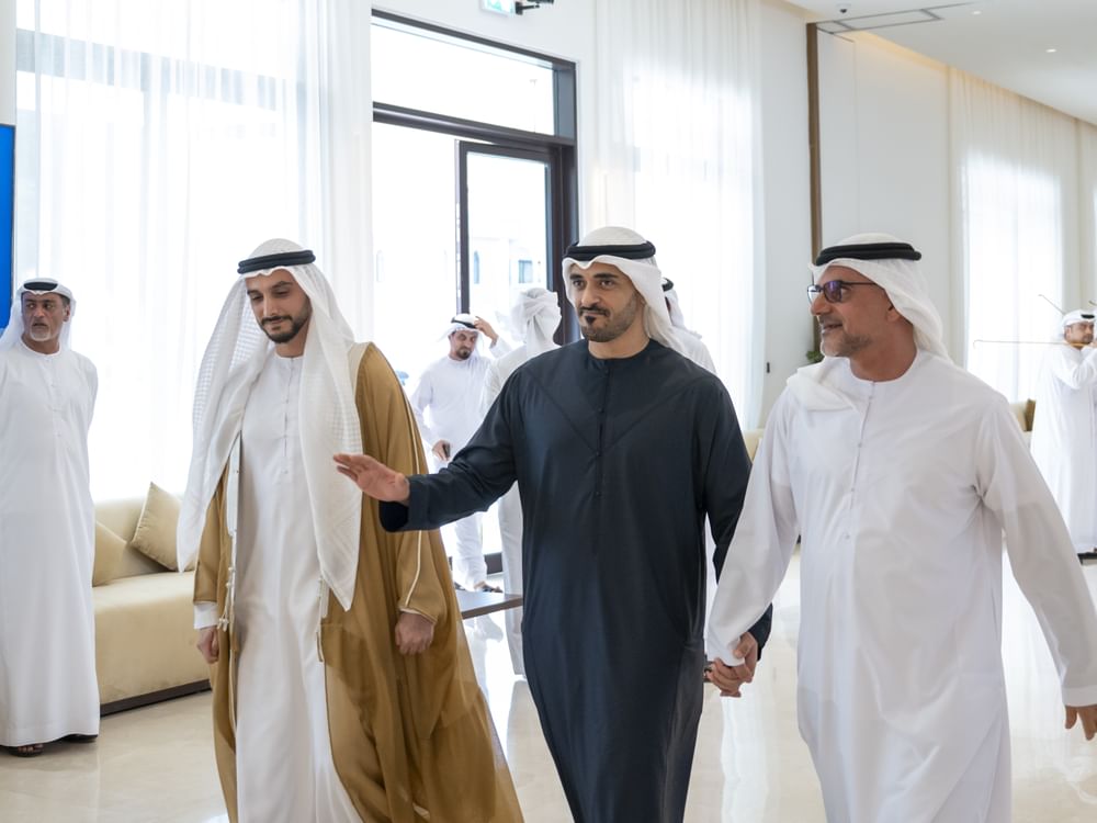 زايد بن محمد بن زايد يحضر حفل استقبال بمناسبة زفاف محمد جاسم محمد الحوسني 