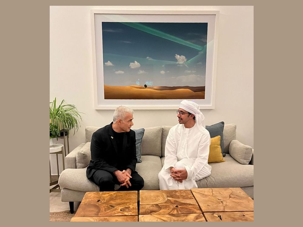 Abdullah bin Zayed meets Israel's Leader of the Opposition