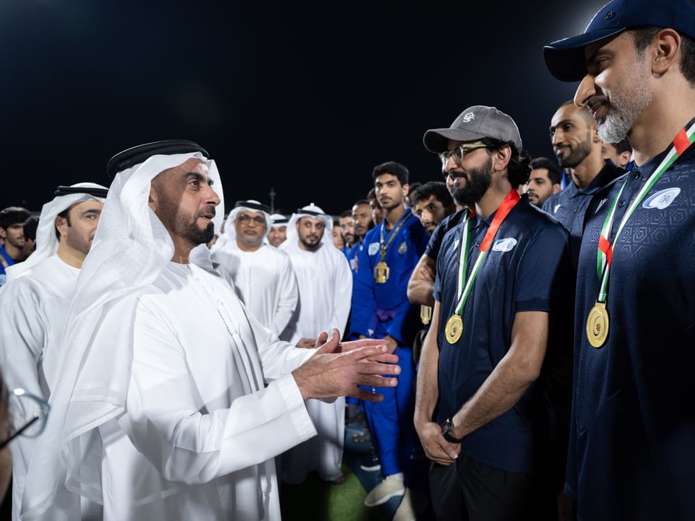 Saif bin Zayed meets Baniyas jiu-jitsu, volleyball teams