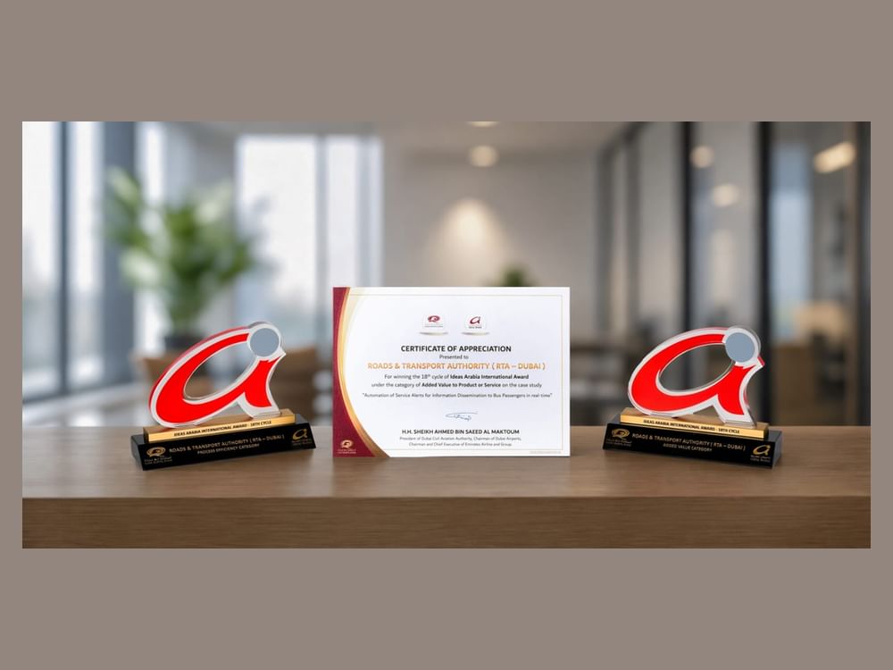 RTA wins two international awards for digital public bus service innovations