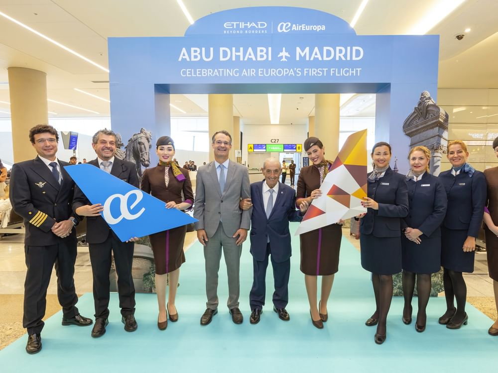 Etihad Airways y Air Europa celebran su primer vuelo conjunto entre Abu Dabi y Madrid