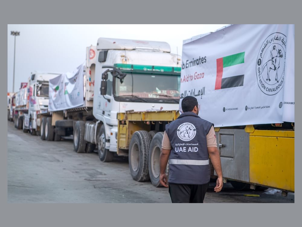 Four UAE aid convoys enter Gaza under ‘Operation Chivalrous Knight 3’