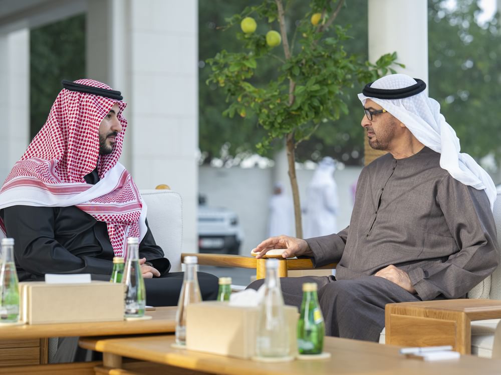 رئيس الدولة يستقبل خالد بن سلمان