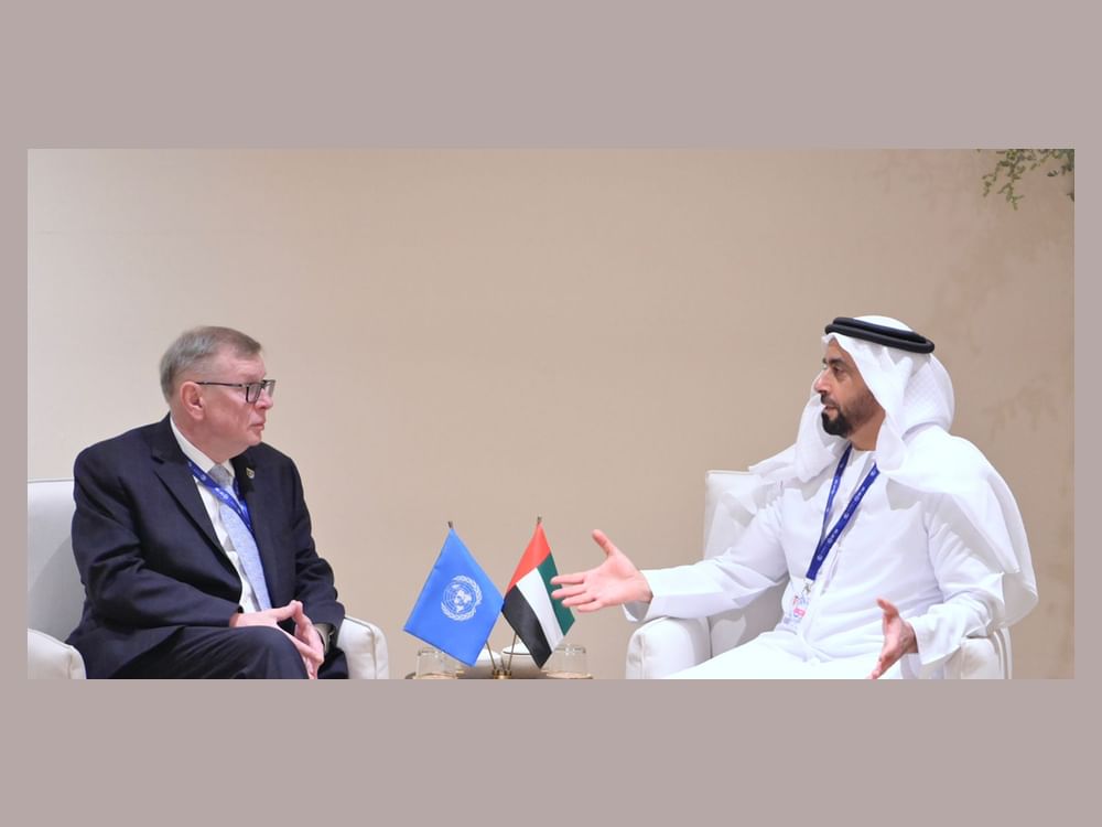 Saif bin Zayed meets UN Assistant Secretary-General for the Rule of Law and Security Institutions