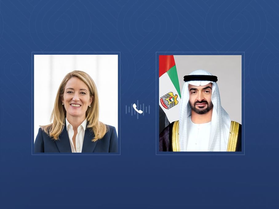 UAE President receives phone call from President of the European Parliament condemning Iranian attacks