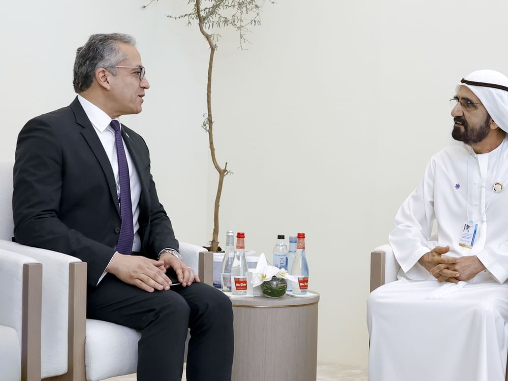 Mohammed bin Rashid meets with UNESCO Director General during World Governments Summit