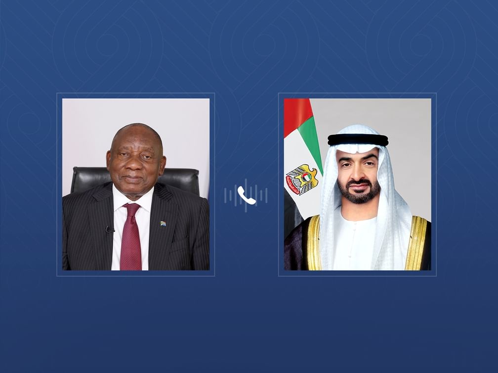 Presidente dos Emirados Árabes Unidos discute a escalada militar regional com o líder da África do Sul