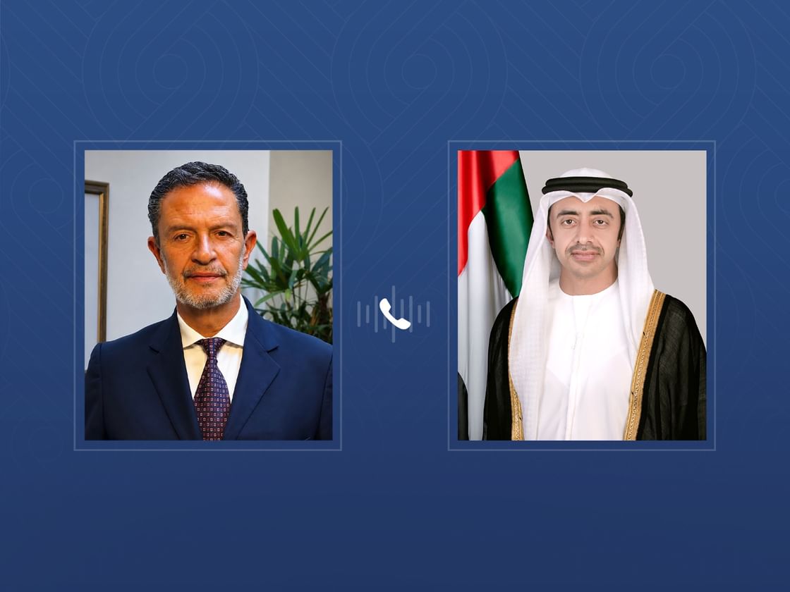 عبدالله بن زايد يهنئ هاتفياً وزير خارجية كولومبيا ويبحثان تعزيز العلاقات الثنائية بين البلدين