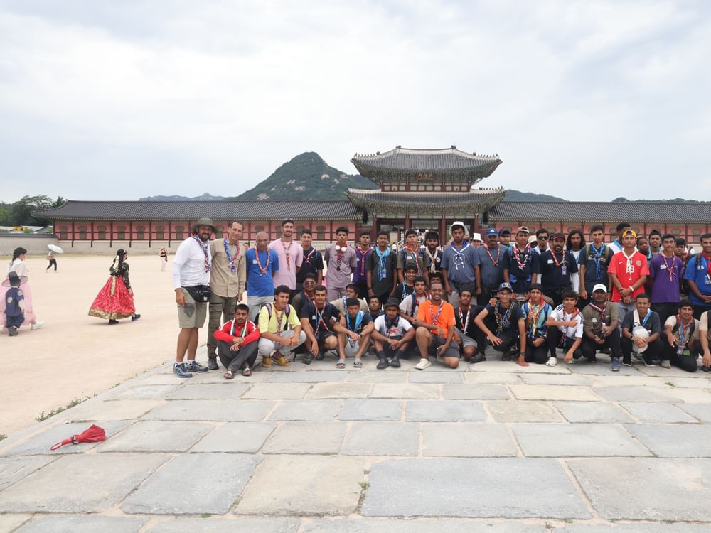阿联酋童子军团参加在韩国举行的“Jamboree 25”全球童军营地活动