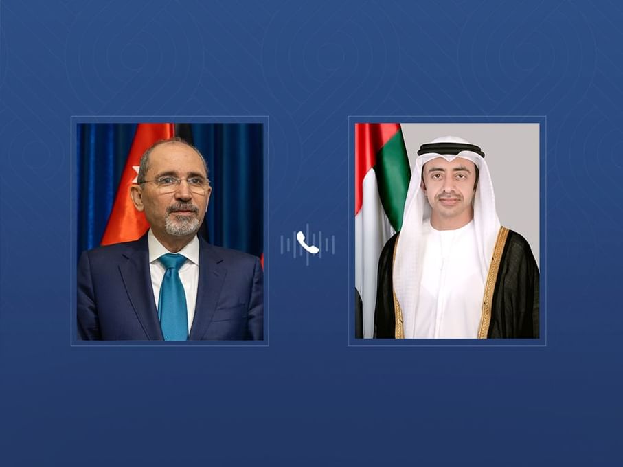شیخ عبداللہ بن زاید اور اردن کے وزیر خارجہ کا مشرق وسطیٰ کی صورتحال پر تبادلہ خیال، ایران کے حملوں کی شدید مذمت