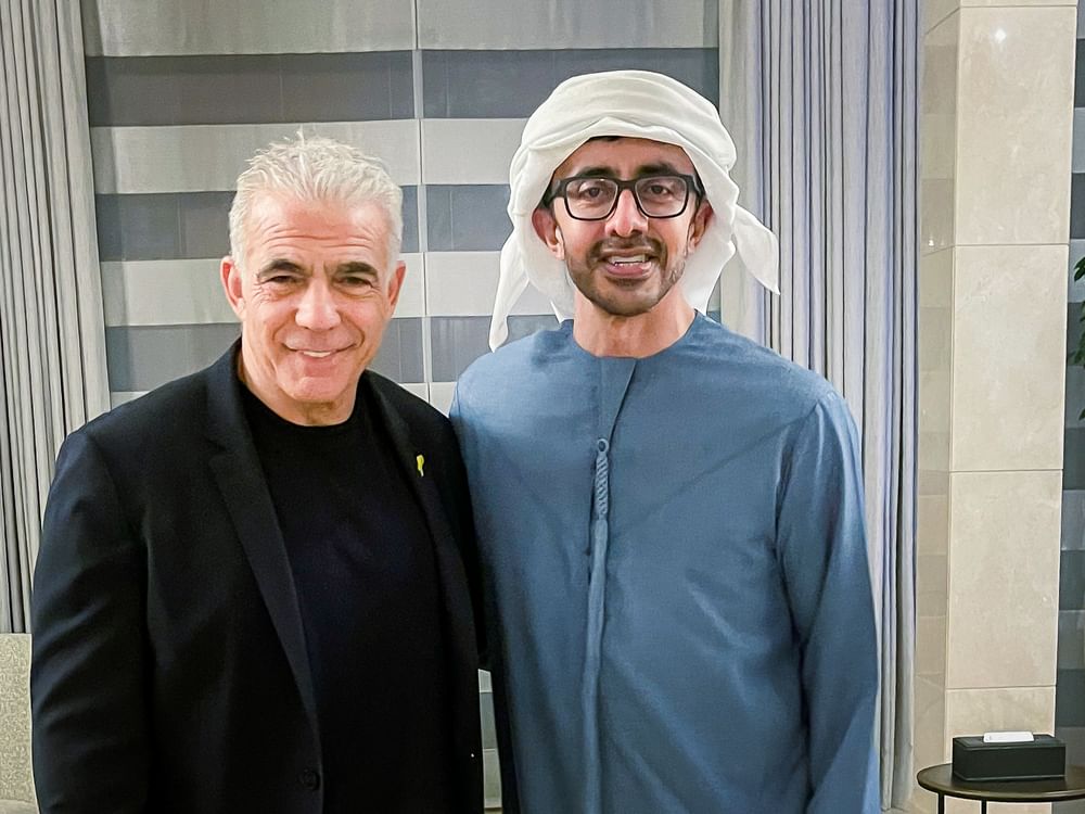 Abdullah bin Zayed meets with Yair Lapid