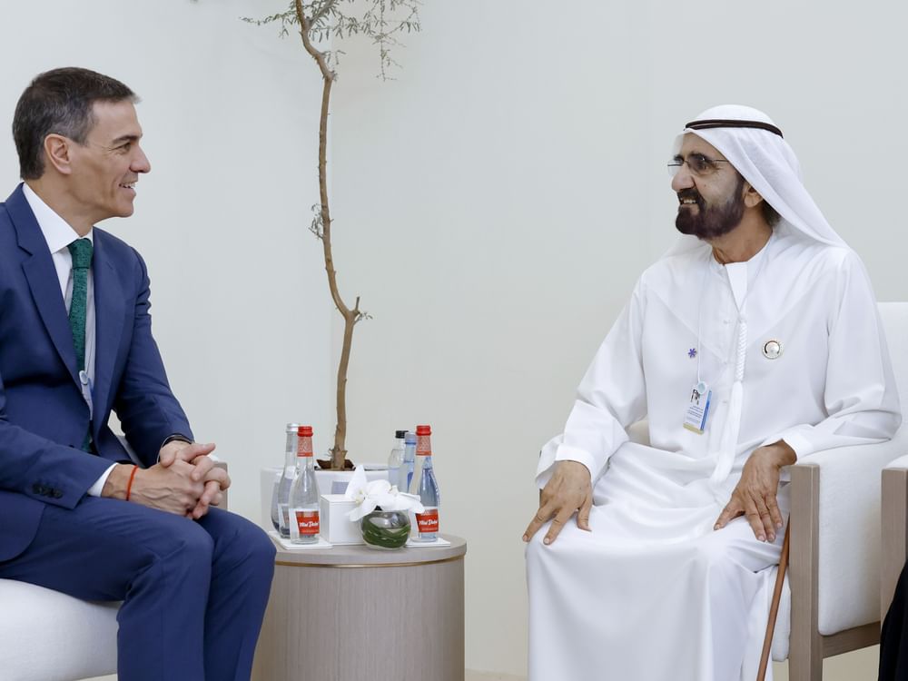 محمد بن راشد يلتقي رئيس وزراء إسبانيا ويبحثان تعزيز التعاون بين البلدين