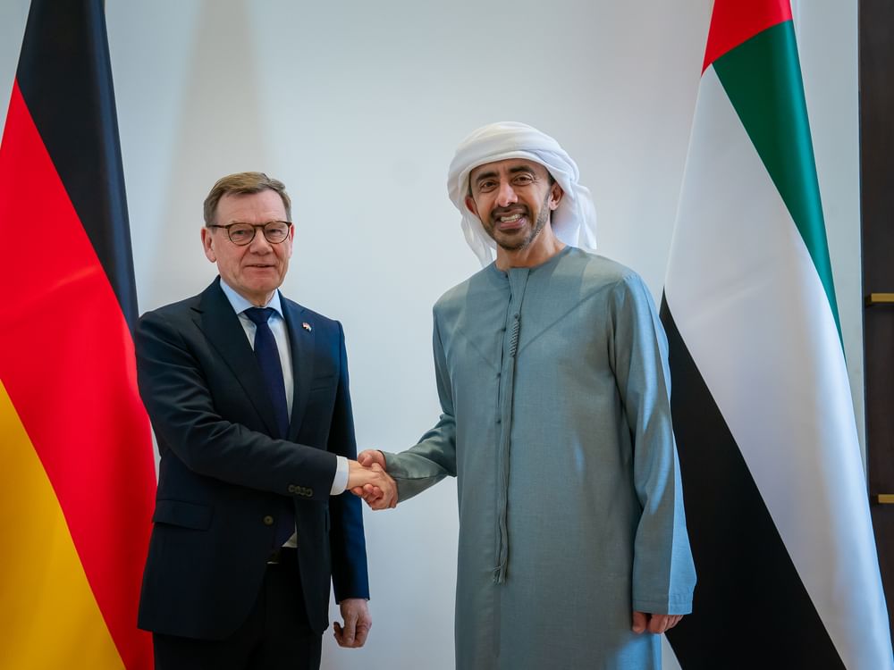 Abdullah bin Zayed recibe al ministro de Asuntos Exteriores de Alemania